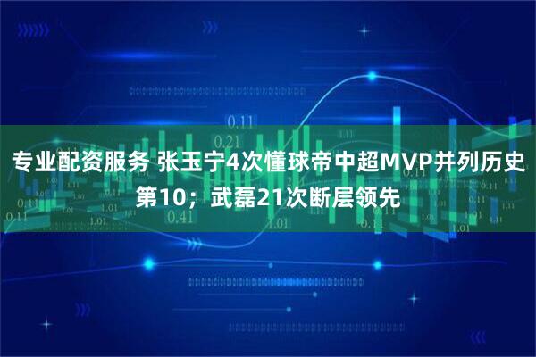 专业配资服务 张玉宁4次懂球帝中超MVP并列历史第10；武磊21次断层领先
